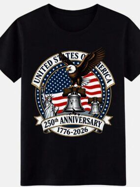 USA 250 th Anniversary Eagle T-shirt - 1776 - 2026 Liberty Graphic Tee